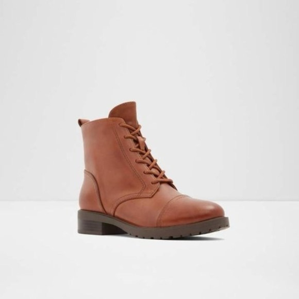Adlo Women’s Leather Grenani Boots Brown Size 6.5/Eur 37 Classic Ankle Boot